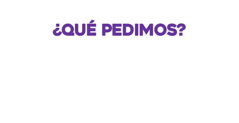 ¿Qué pedimos?